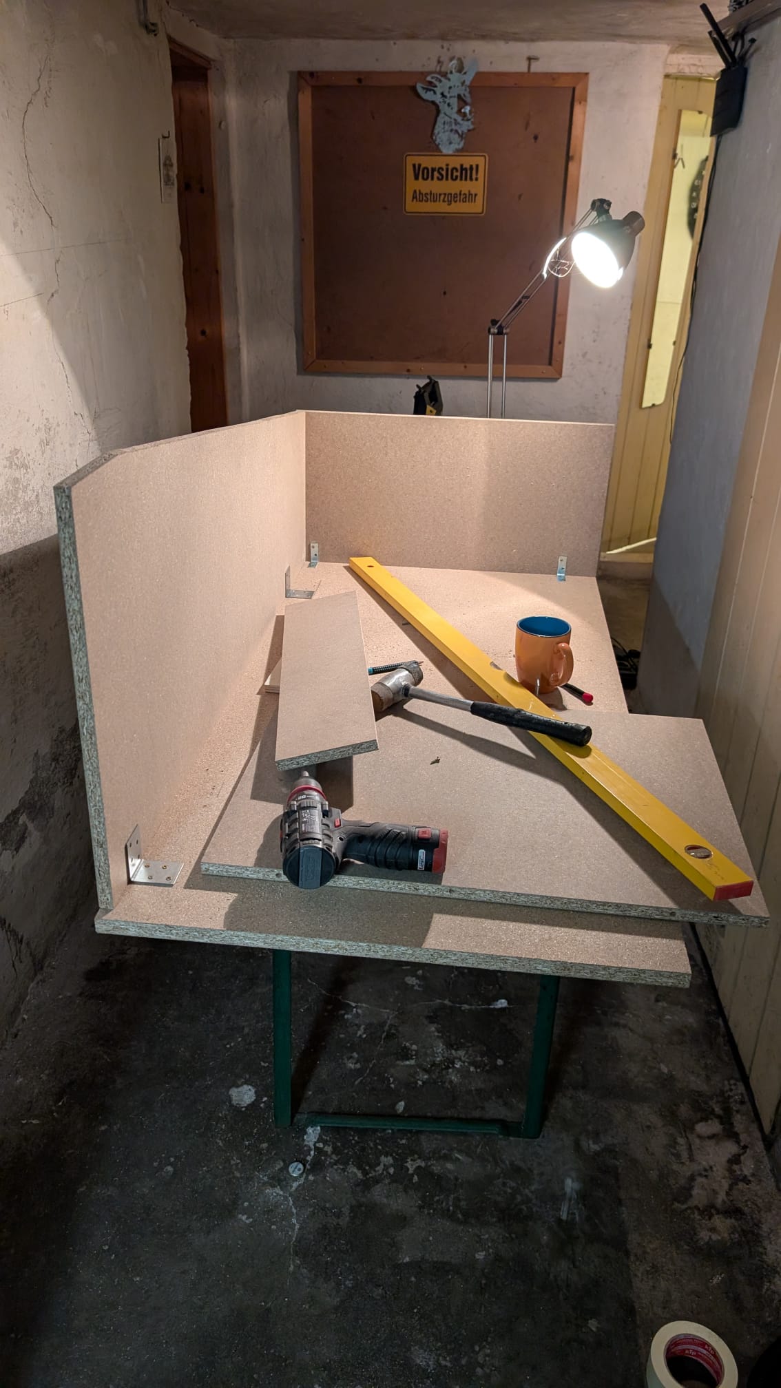 Half completed wooden case